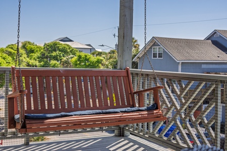 Swing gently on your private porch swing