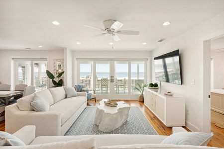 Relax in your bright, coastal living room