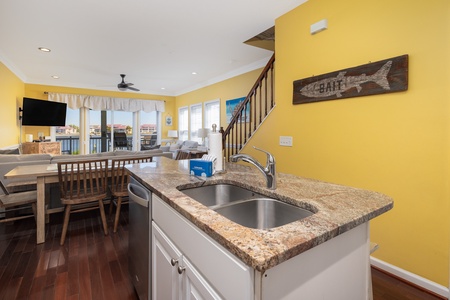 Cleanup is easy with your double-basin kitchen sink