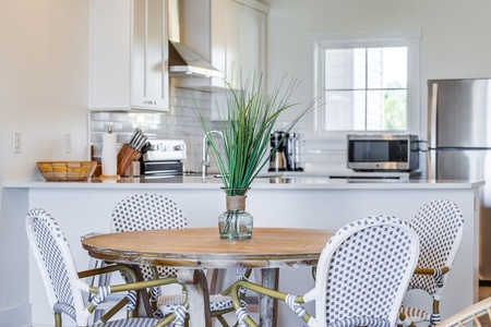 dining table into kitchen