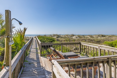 Enjoy direct access to the beach on your private boardwalk