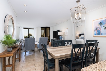 Enjoy meal time with your family on this large dining table