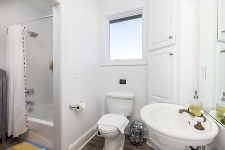Freshen up in your queen en suite