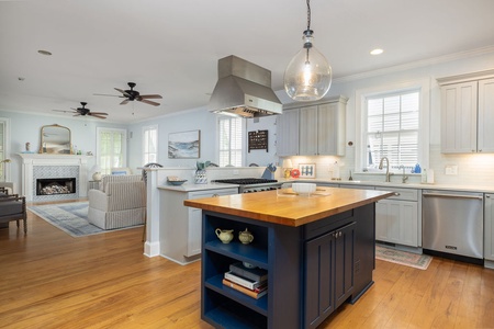 Kitchen is open to the living room