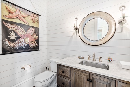 First floor half bath