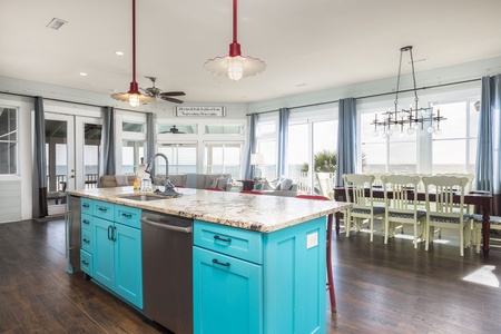 Bright and Airy Kitchen with Island Seating – Perfect for preparing meals with a view.