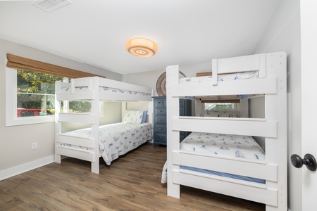 Two twin bunks are perfect for families with kids