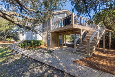 Back porch and outdoor shower