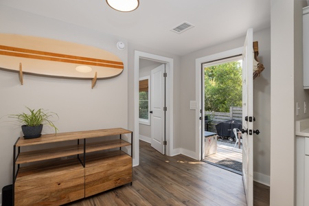 Take the door out to your cozy, private backyard