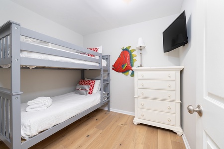 Kids will love this twin-over-twin bunk room
