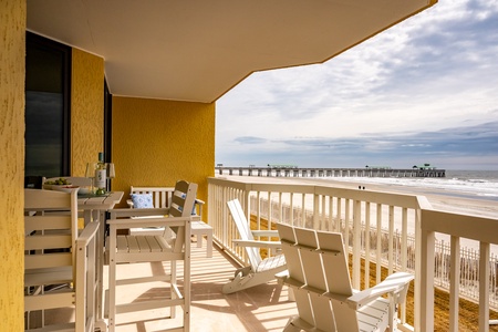 Unwind on your private terrace overlooking Folly Beach