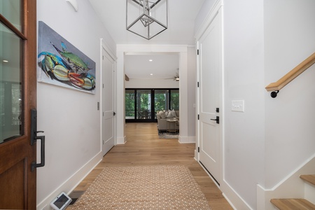 Take the hallway to your living area