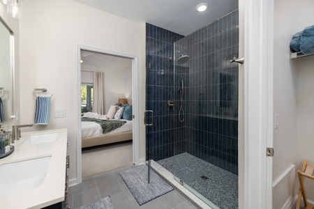 Primary Bathroom with large walk-in shower.
