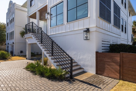 Steps take you up to your elevated main floor