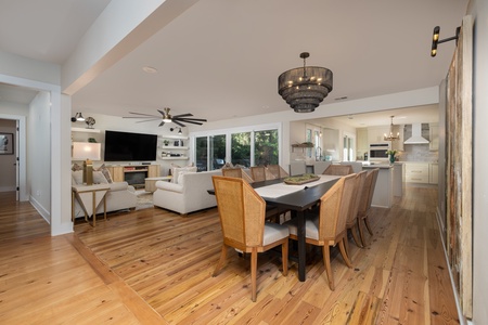 Enter Easy Breezy to your open concept living and dining areas