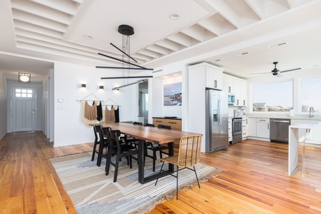 Take the hallway to your open living space