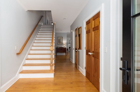 Grand staircase to the second floor