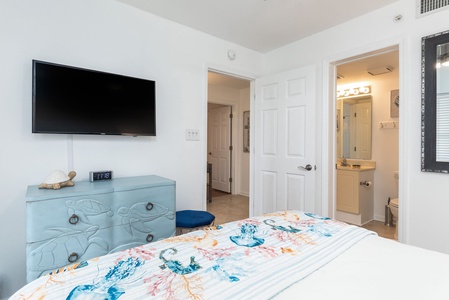 Bedroom 3 with hallway bathroom view