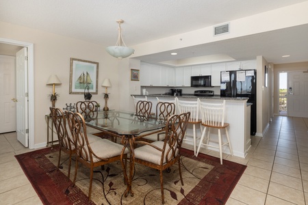 A large dining table is perfect for gathering