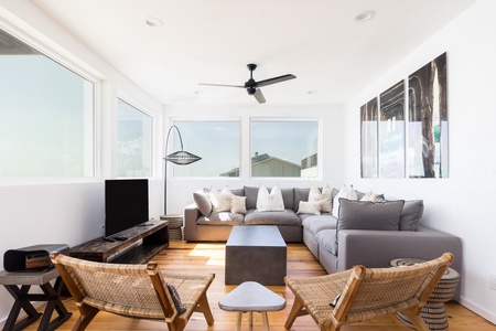 Spend time with loved ones in your bright living room