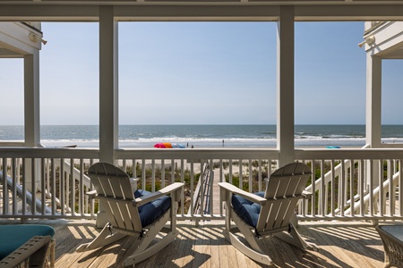 Settle into these comfortable beachfront chairs on your back deck