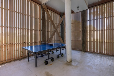 Challenge the family to a game of ping pong