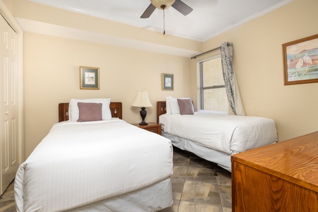 The kids will love the twin bedroom with en suite bathroom