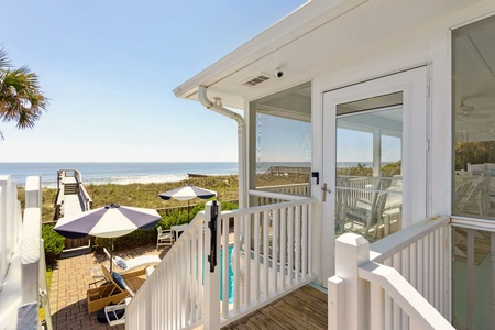 Access your pool area from your screened-in porch