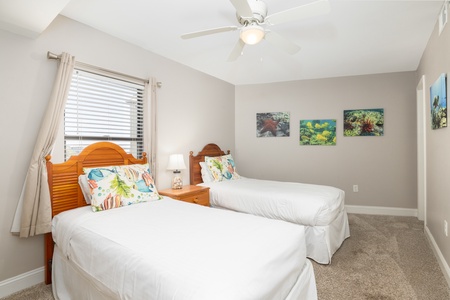 Your twin room is perfect for families