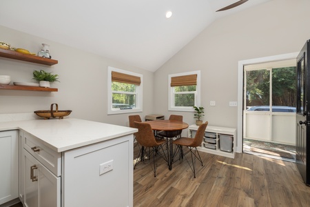 The breakfast nook sits just off the kitchen