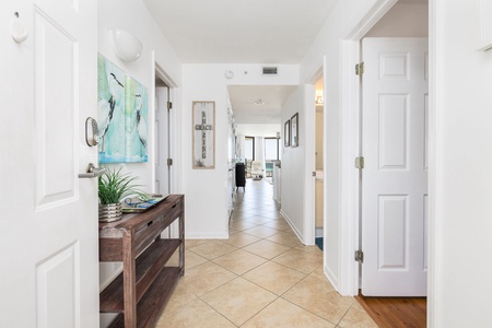The entryway greets you as you enter Our Folly Place