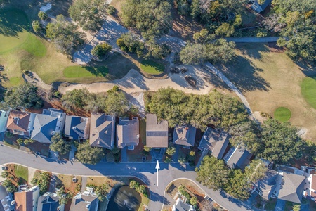 Aerial shot of property & golf course