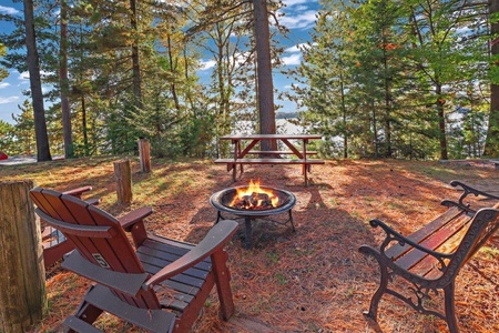 Cabin 5 Firepit View