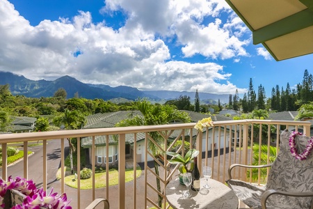 Unwind on the lanai and take in the stunning mountain views.