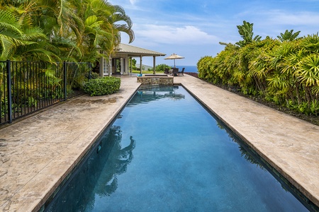 Enjoy the private pool and large Lanai with the Ocean in the distance!