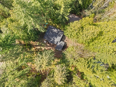 Surrounded by trees and tucked away from the road, the home feels like your own private woodland escape.