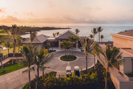 A grand, ocean-view lobby greets you upon arrival.