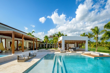 Take a dip in the pool with a cool drink!