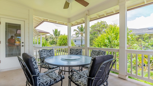 Have a drink on the lanai under swaying palm trees.