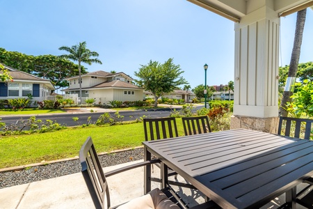 Bring your coffee outside and soak up the sunshine.