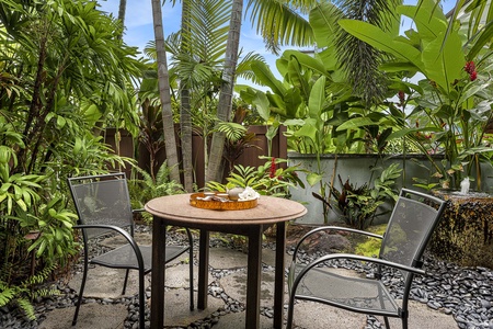 Embrace nature in this manicured tropical landscape