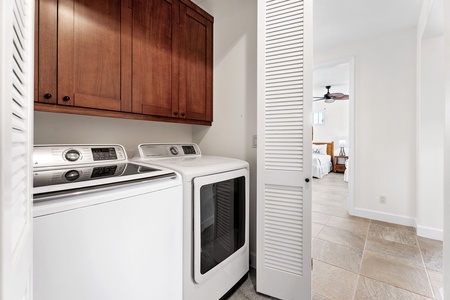 Full-size laundry room so you can pack light and stay fresh.