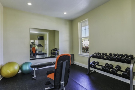 Get your daily workout in with the fitness room.
