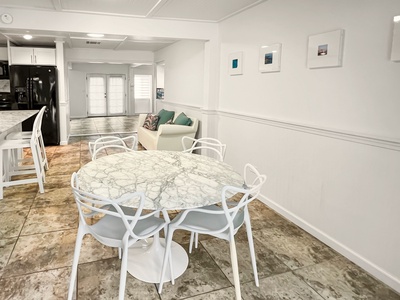 Start your day in this charming breakfast nook with natural light.