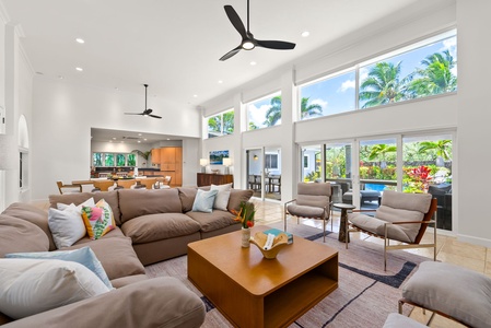 Modern kitchen with island seating, perfect for cooking and hanging out together.