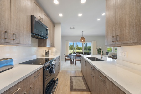 Unwind with golden sunsets and fairway views from your private lanai.