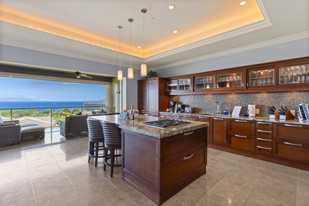 Start your morning right at Wailea Luxury Residence Hoolei 23-3 with coffee and a view.