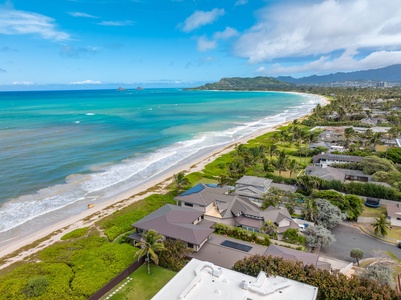 Aerial shot of Kailua Beach