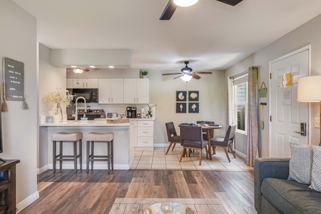 Recently upgraded kitchen offering an open concept living space