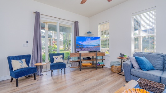 The spacious kitchen has all your needs for a relaxing vacation.
